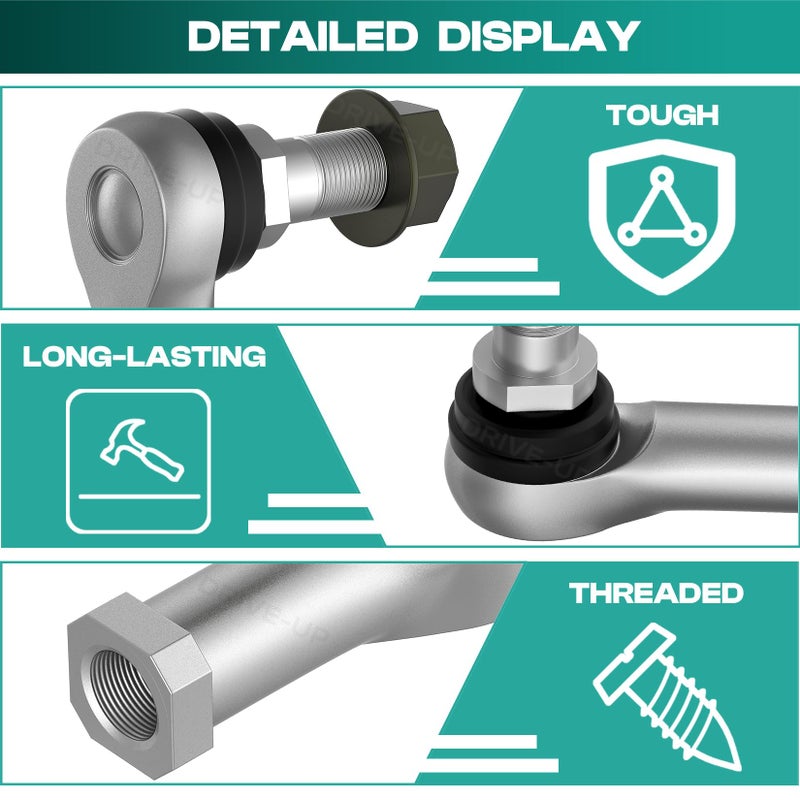 Drive-up Club Car Tie Rod Ends, Club Car Precedent Tie Rod End Set Fits for Club Car Precedent 2004-Up and Tempo 2018-Up Gas or Electric Golf Carts, OEM 102022601 102288301 - Image 4